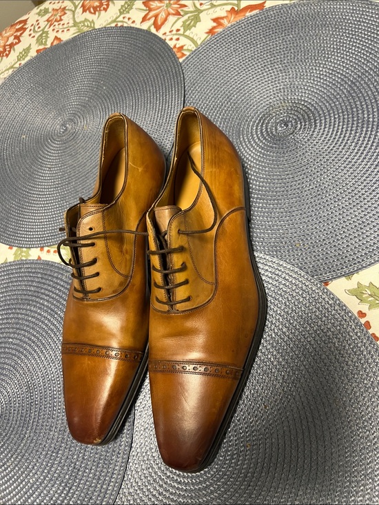 Magnanni Tan/Brown Leather Cap-Toe Oxfords main image 11
